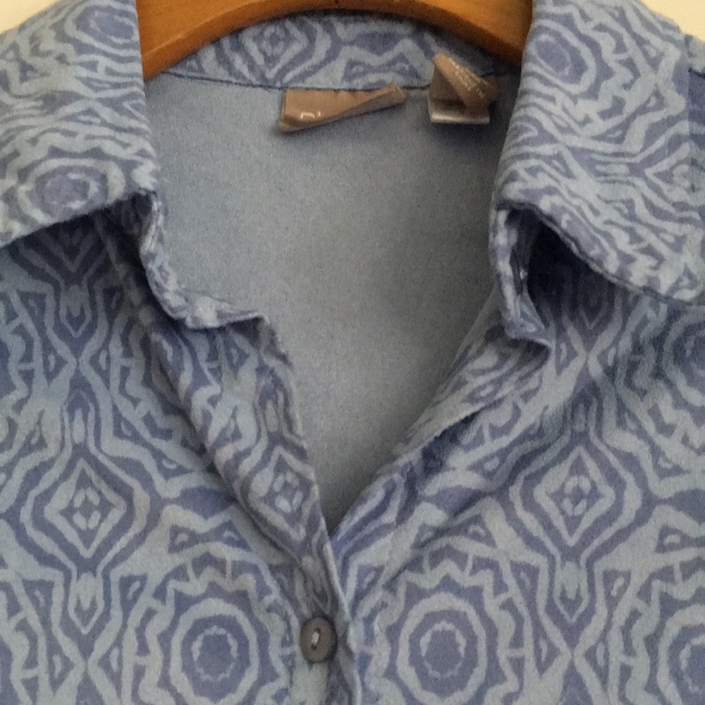 Chico’s Button Down Long Sleeve Patterned Top - image 4